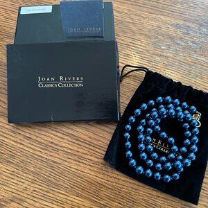 Joan Rivers Blue Faux Pearls 30"